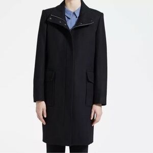 NWT Theory Funnel Neck Coat Wool Cashmere